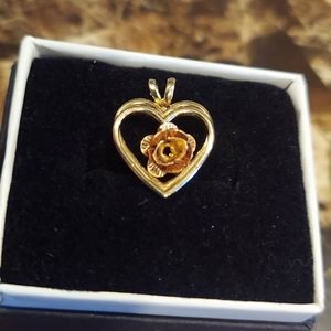 FINAL PRICE🔥14KGFheart charm🦋 two tone